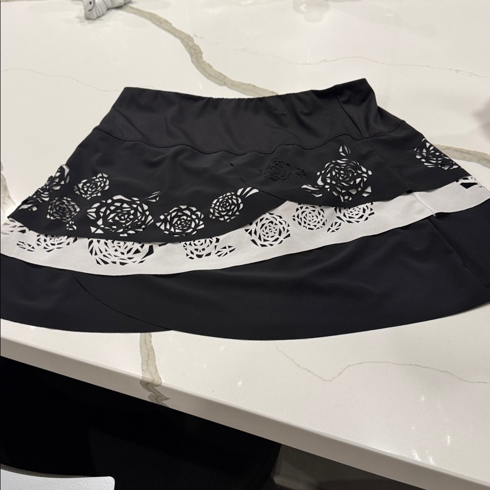 Lucky in Love Black and White Skort